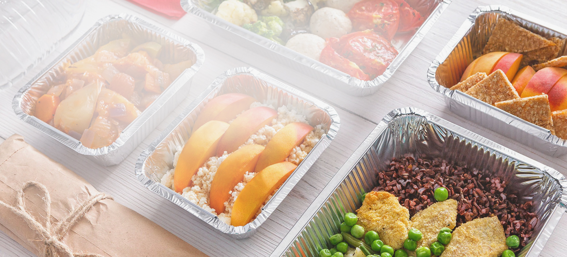 Контейнер для пищевых продуктов из алюминиевой фольги 